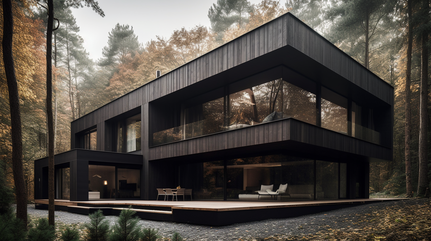 Maison contemporaine illustrant une architecture sobre et minimaliste