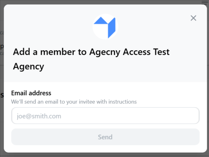 Add team member modal