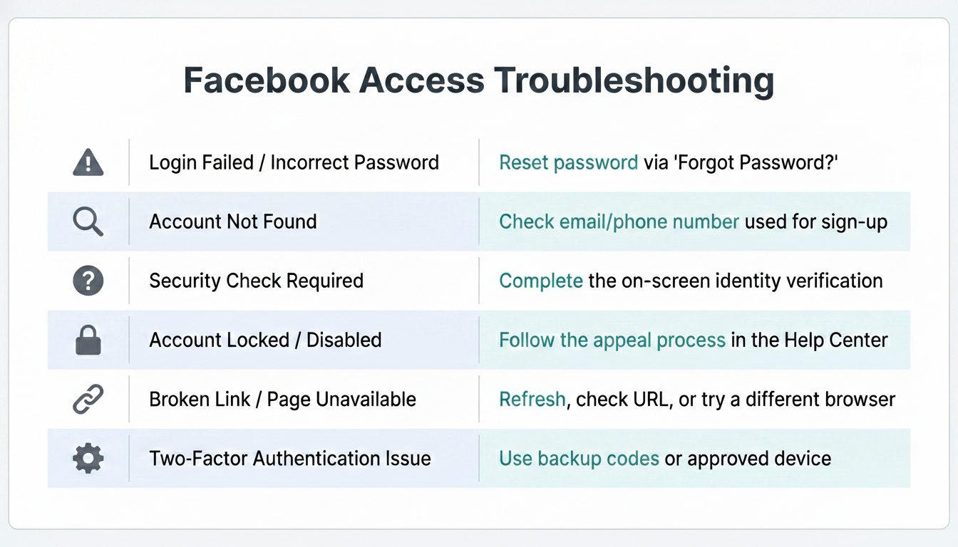 Meta troubleshooting FAQ