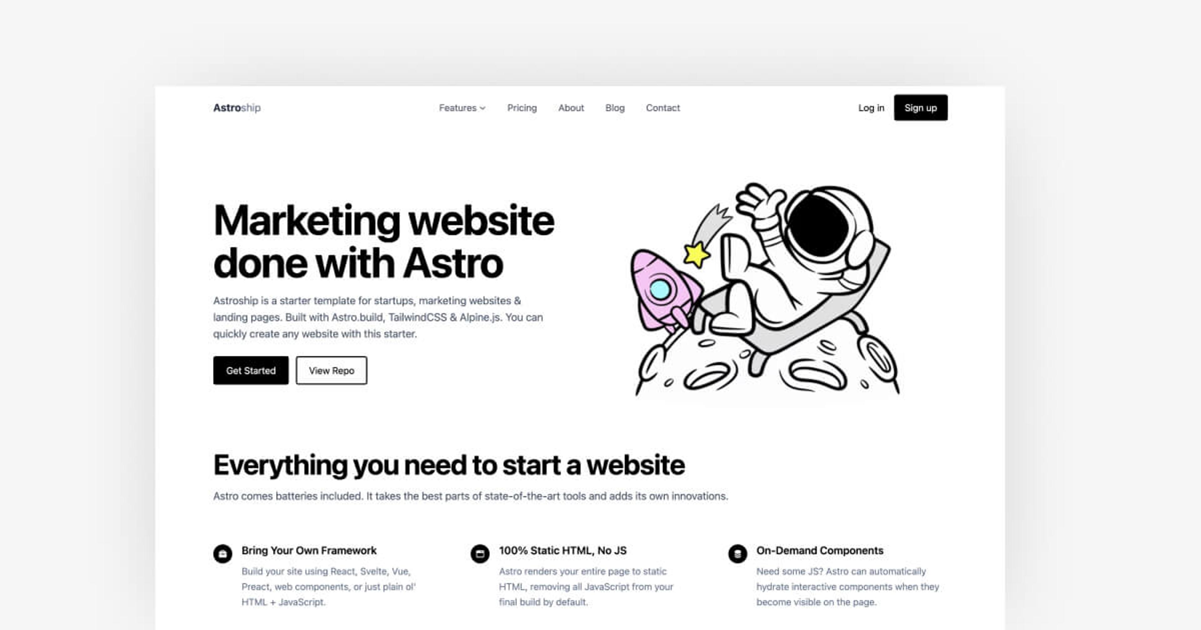 Astroship Starter Website Template for Astro — Web3Templates Astroship Starter Website Template for Astro — Web3Templates
