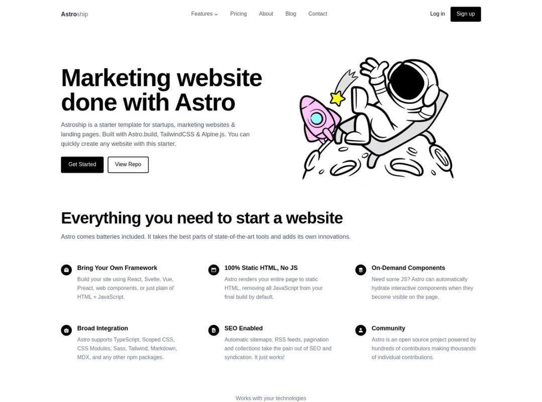 Astro Website Templates — Web3Templates