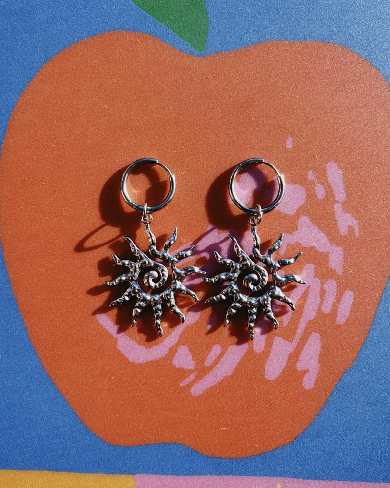 pendientes de acero inoxidable con dijes de acero