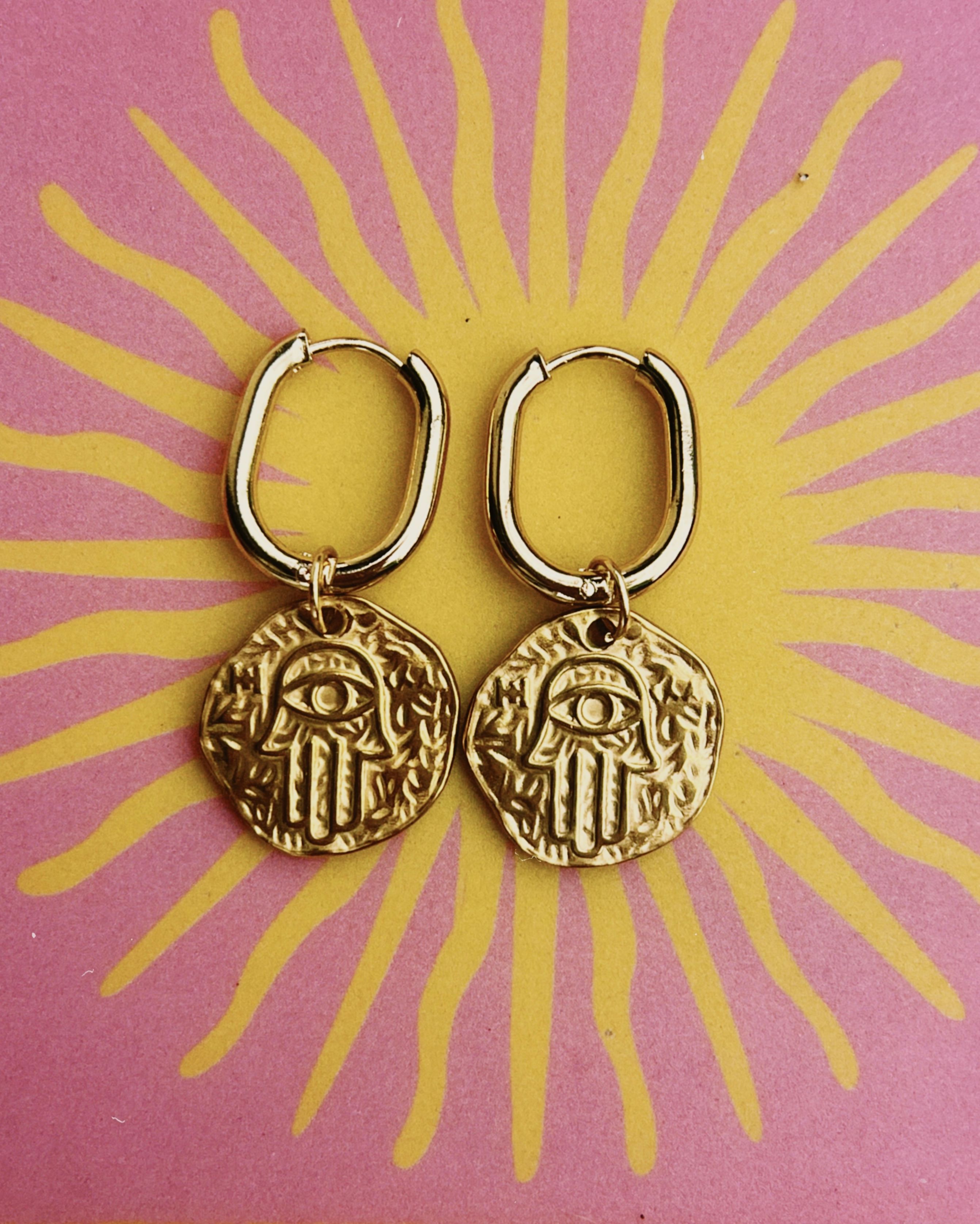 pendientes de acero inoxidable con dijes de acero