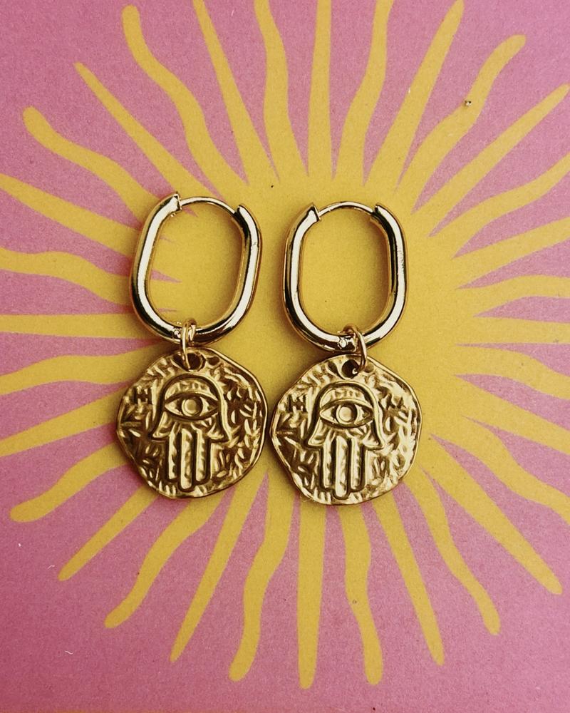 pendientes de acero inoxidable con dijes de acero