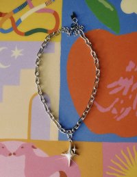 collar de acero con dije de acero