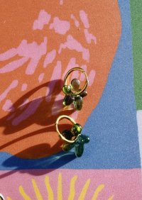 pendientes de acero inoxidable con dijes de flor