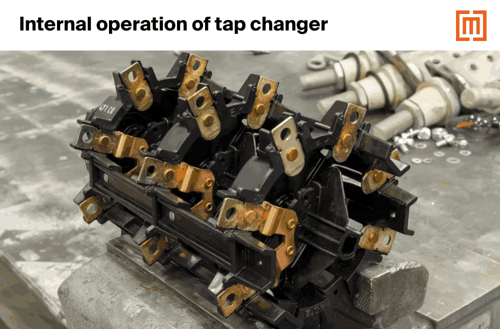 Internal operation of a transformer tap changer