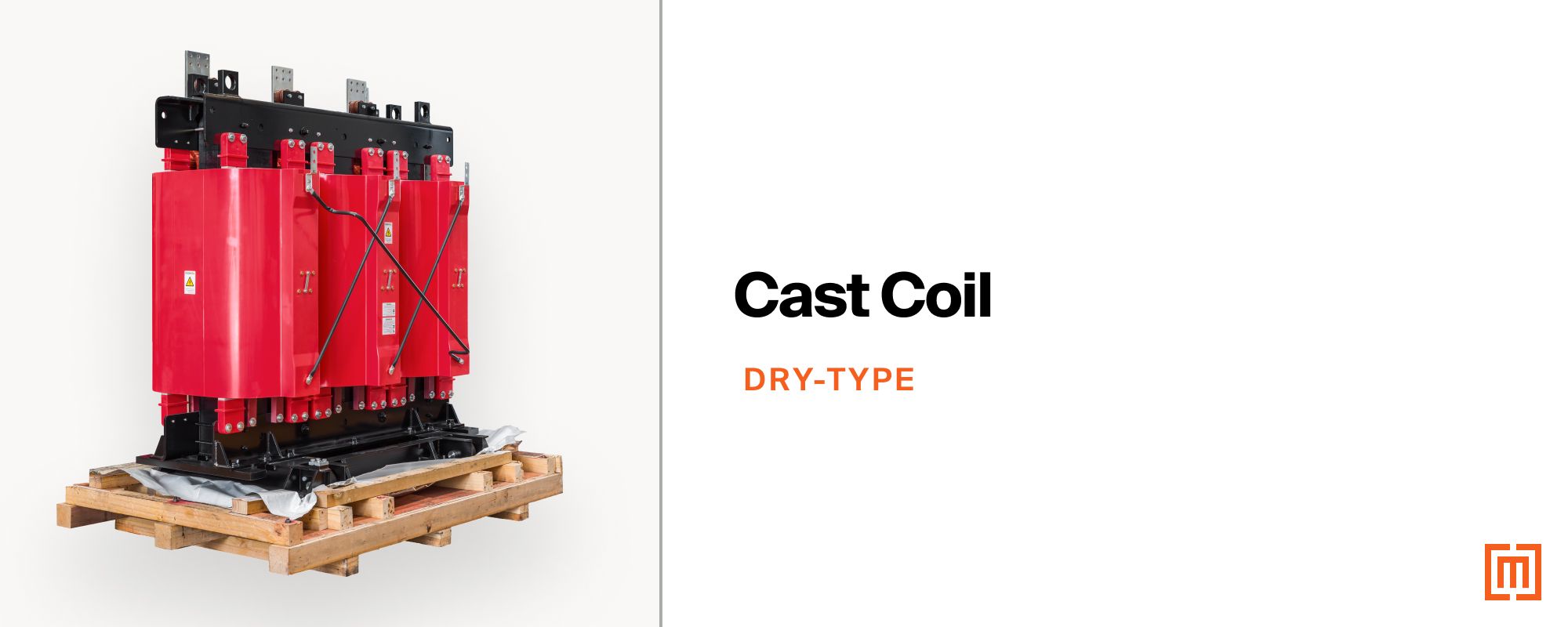 A dry type cast coil transformer