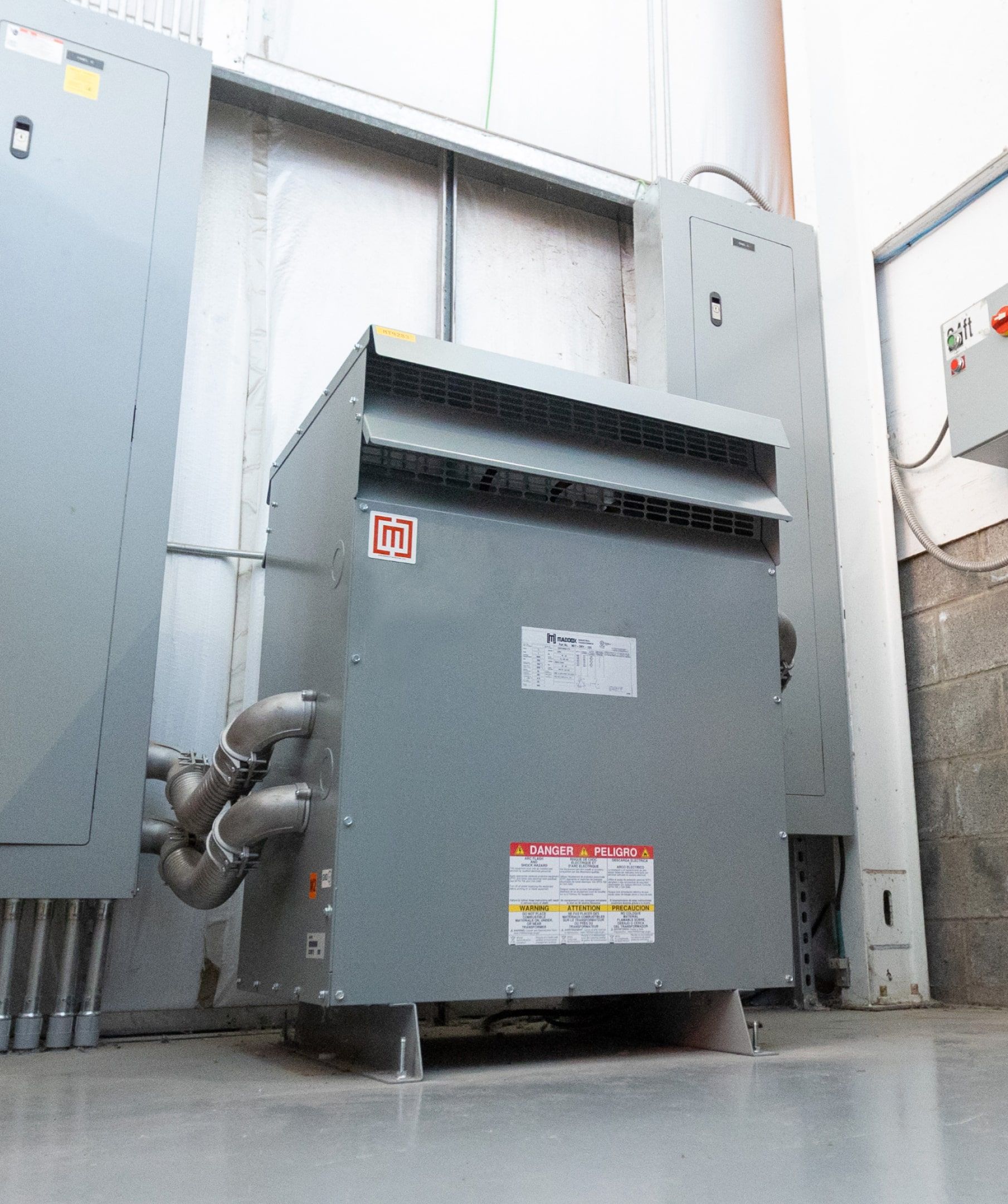 Maddox low voltage dry type transformer installed