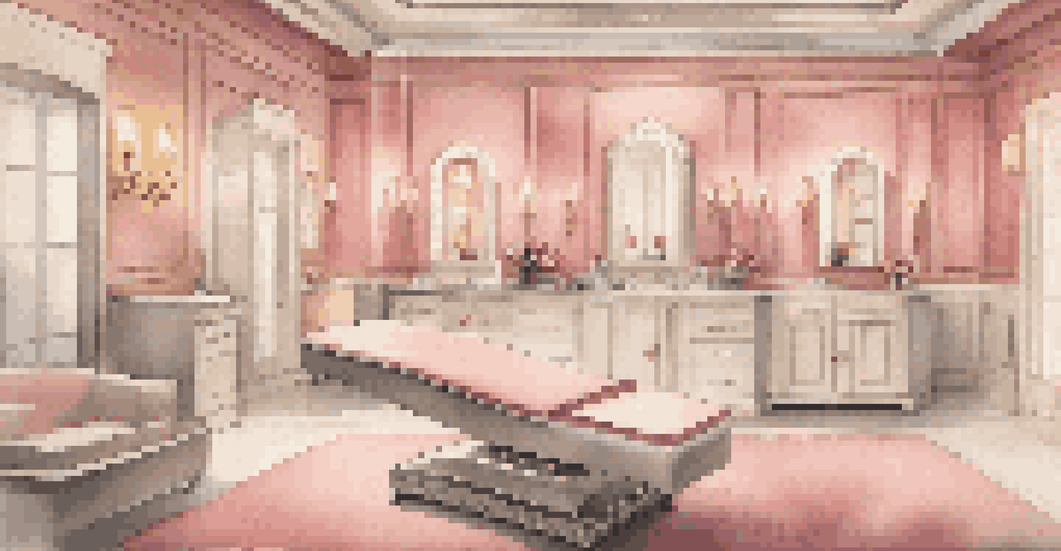 A stylish spa treatment room featuring skincare products and a comfortable treatment chair, designed for a luxurious experience.