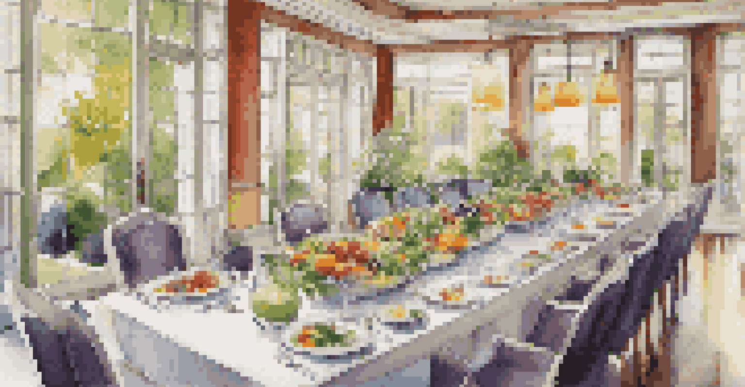 A beautifully arranged table with healthy dishes and drinks at a luxury retreat, surrounded by greenery.