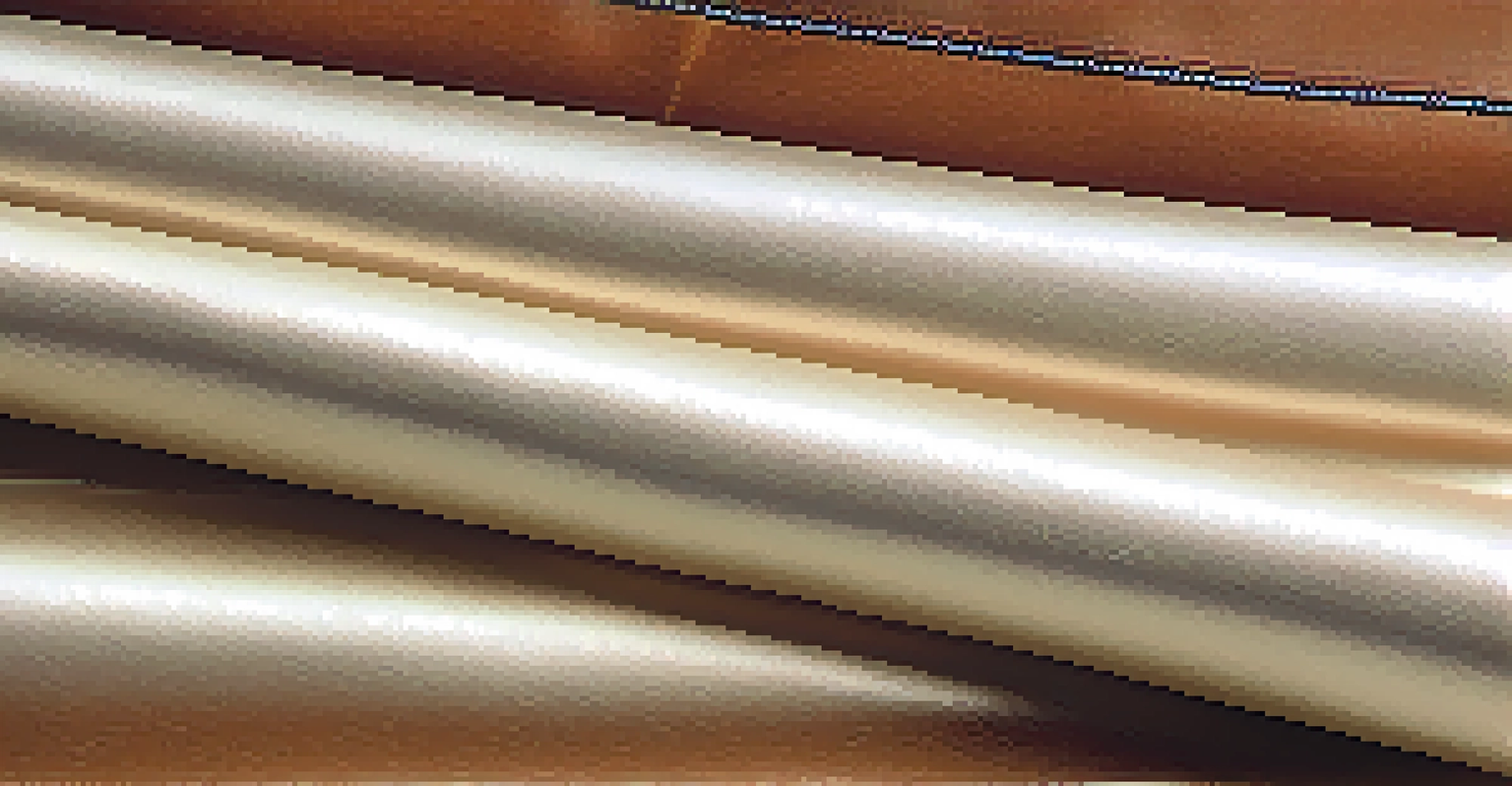 A close-up view of luxurious sustainable materials like lab-grown leather and recycled fabrics.