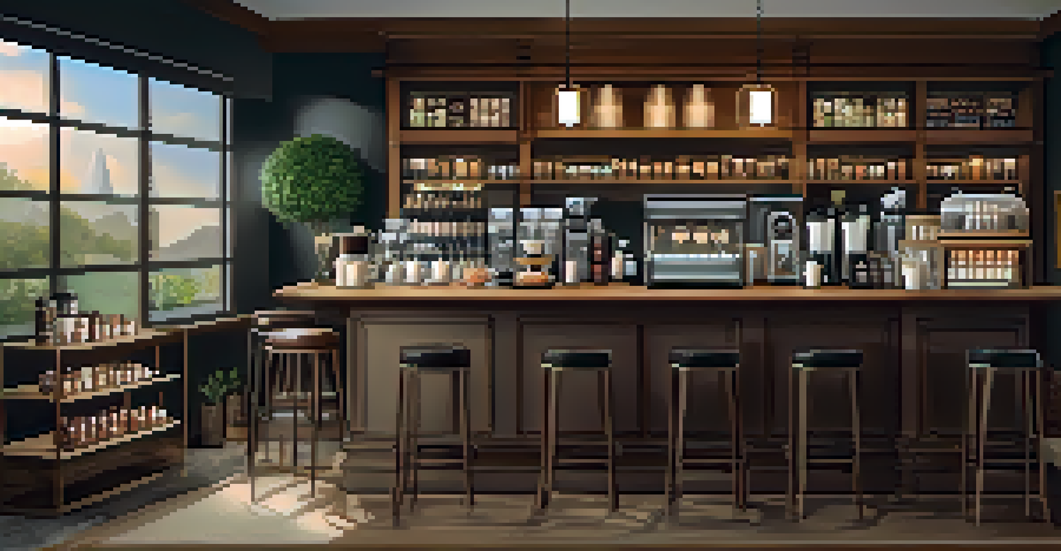 A coffee and tea bar with various options for guests to customize their drinks.