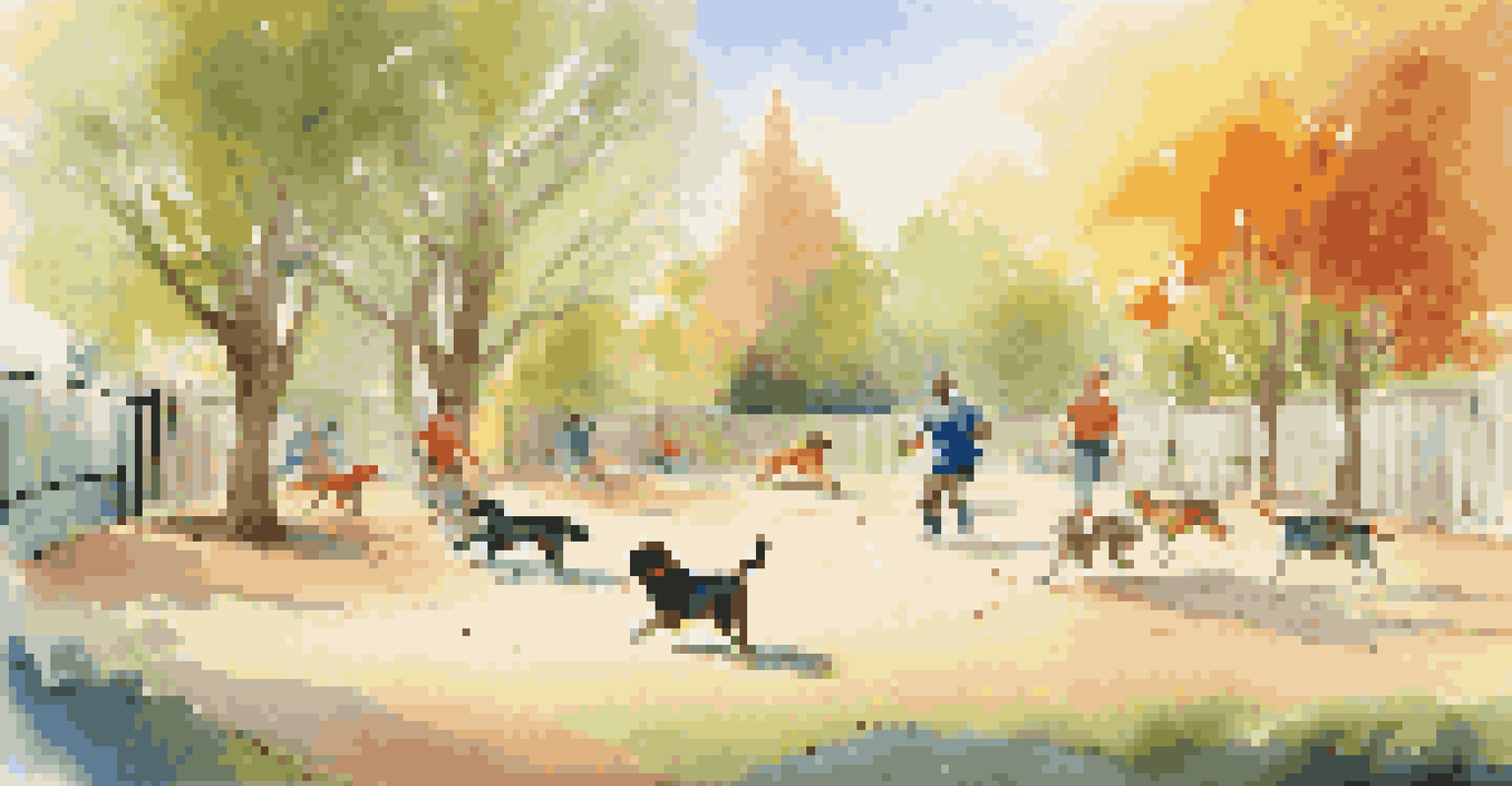 A playful dog navigating an agility course during an outdoor training session, with a trainer encouraging it.