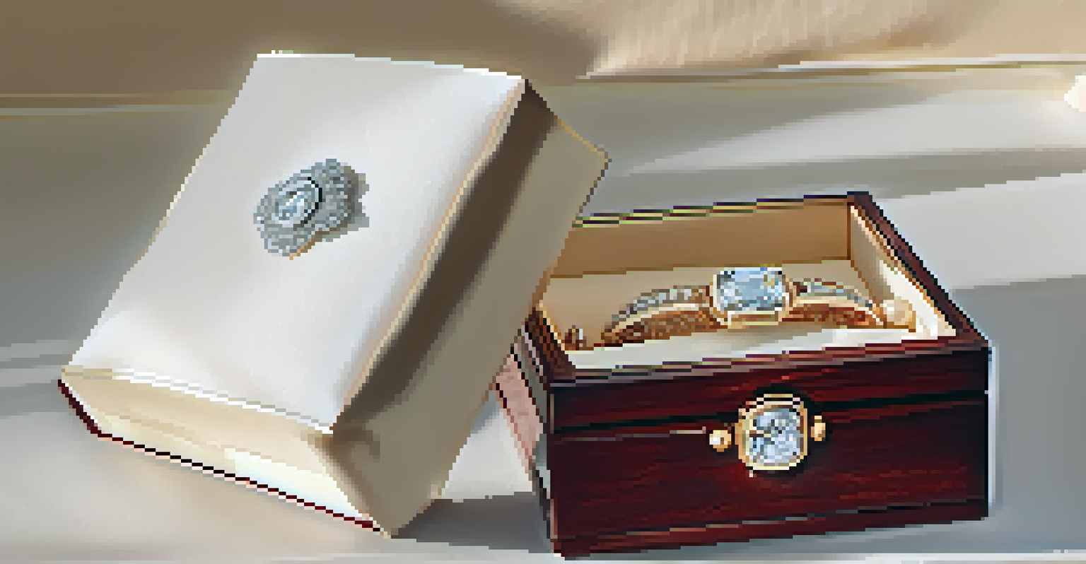 An open jewelry box displaying a selection of investment jewelry pieces, showcasing their elegance and craftsmanship.
