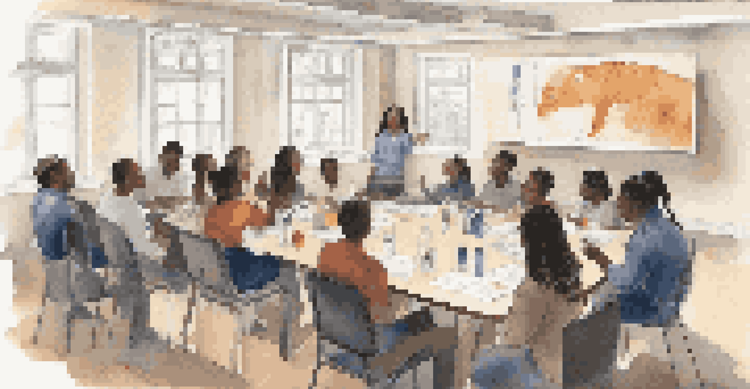 A workshop on philanthropy with young people engaged in discussion and learning.