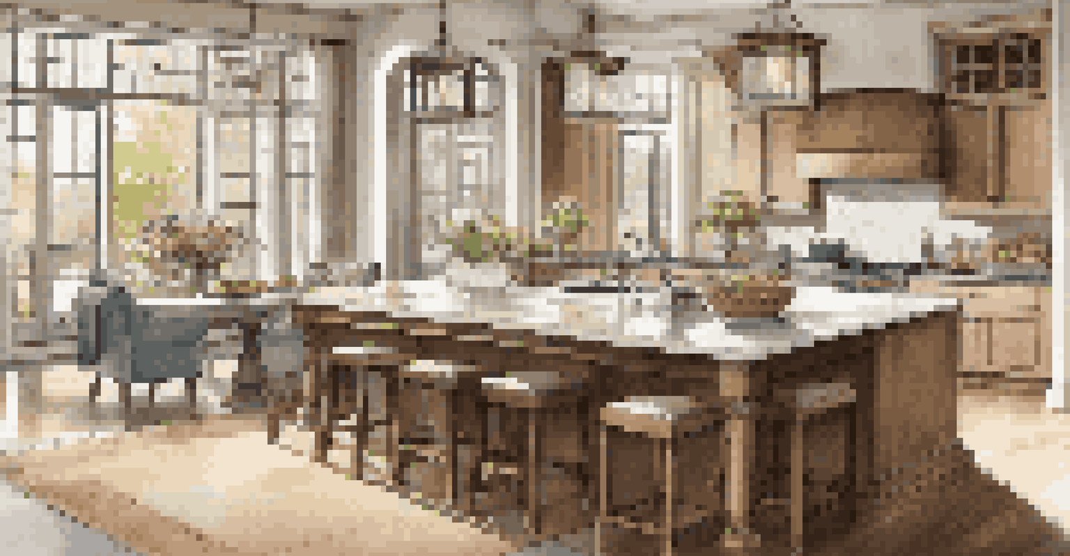 A beautifully designed kitchen with high-end appliances and a large island, featuring warm wood cabinetry and fresh flowers.