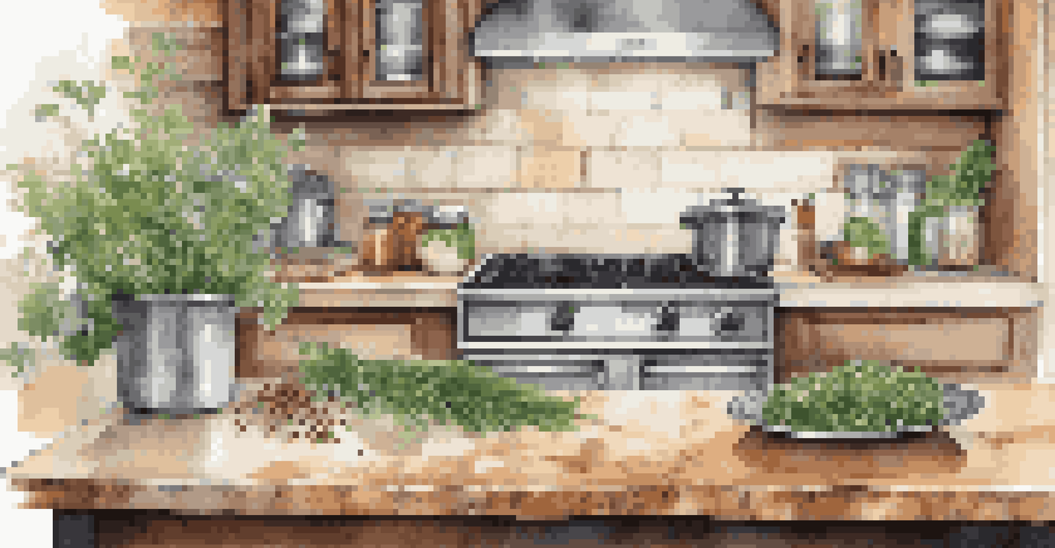 A close-up of granite countertops and stainless steel appliances in an outdoor kitchen, highlighting the textures.