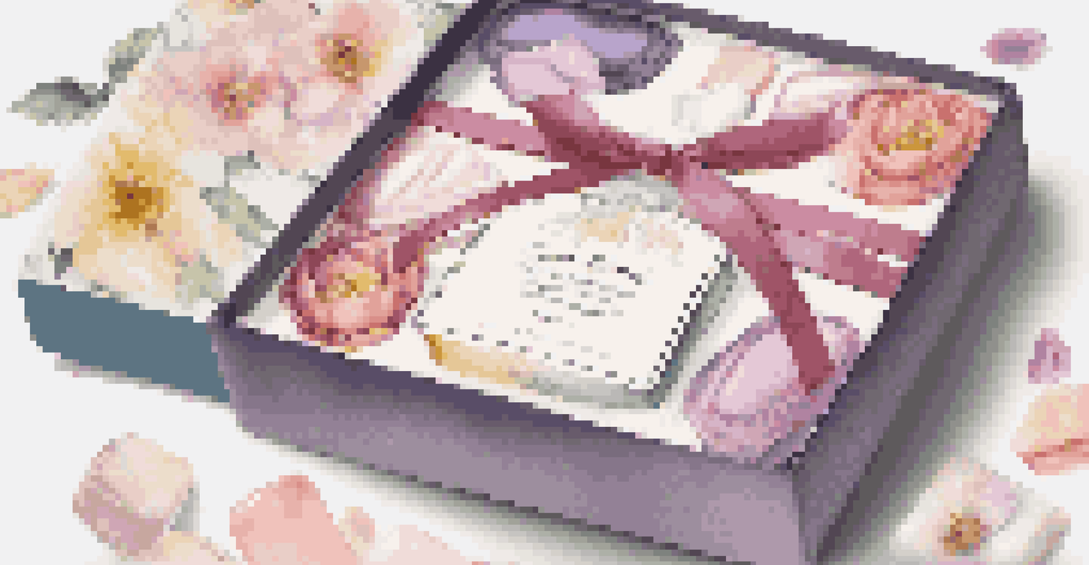 A gift set of luxury soaps in an elegant box with a ribbon, accompanied by a personal message card and flower petals.
