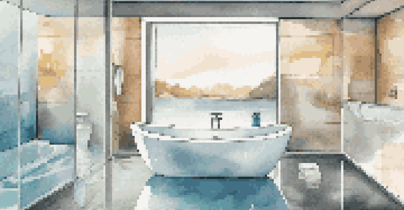 A modern bathroom with a bathtub filled with ice water, featuring a person preparing to immerse themselves, demonstrating the practice of cold water bathing.