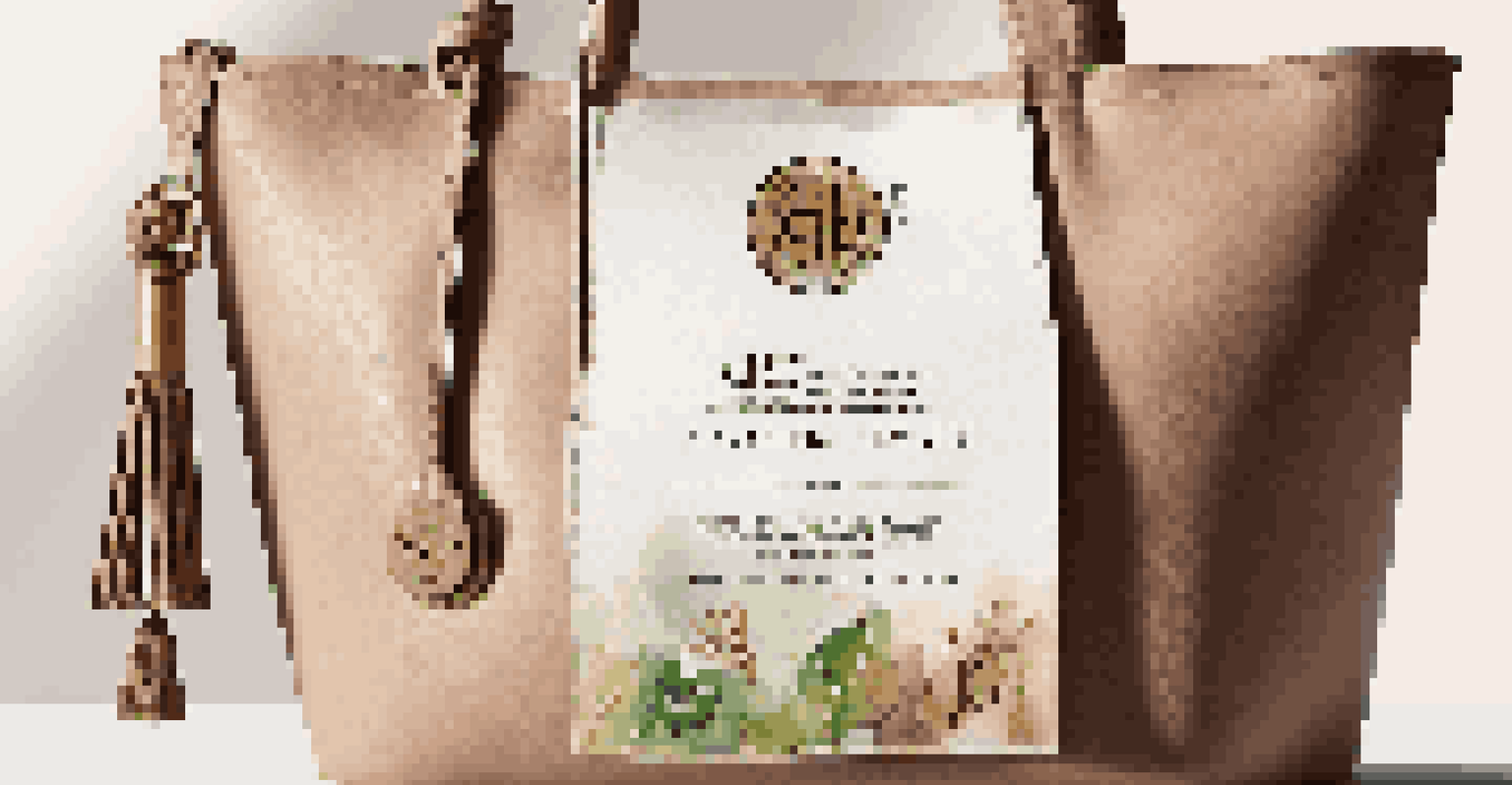 A close-up of a certification label on a luxury product, highlighting ethical practices and eco-friendly design.