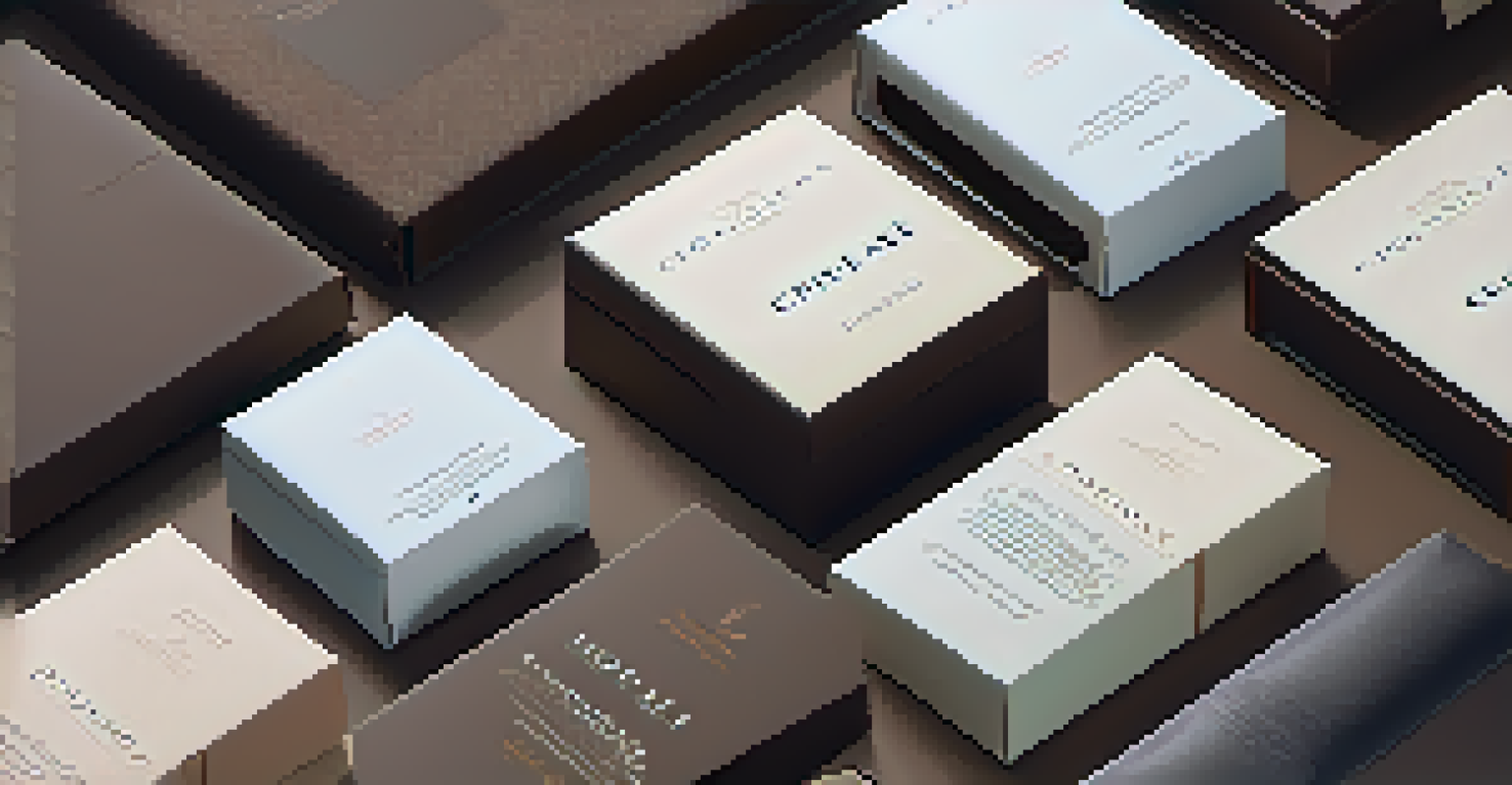 A minimalist luxury chocolate package displayed against a simple background, emphasizing its elegant and modern design.