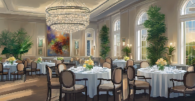 An inviting event space with comfortable seating and well-defined areas for networking and relaxation, featuring warm lighting and elegant decor.