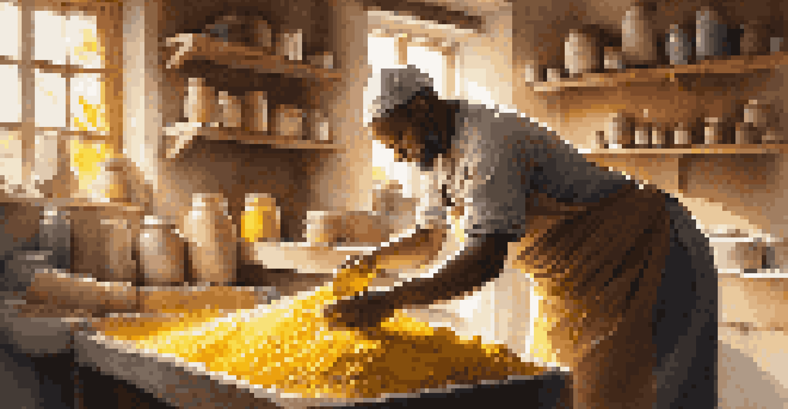 An artisan crafting luxury soap bars with natural ingredients in a cozy workshop, with sunlight streaming through the window.