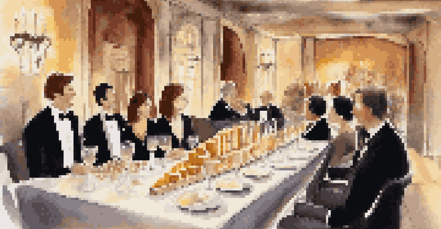 An elegant wine tasting event with a beautifully arranged table of wine bottles and cheese platters under candlelight.