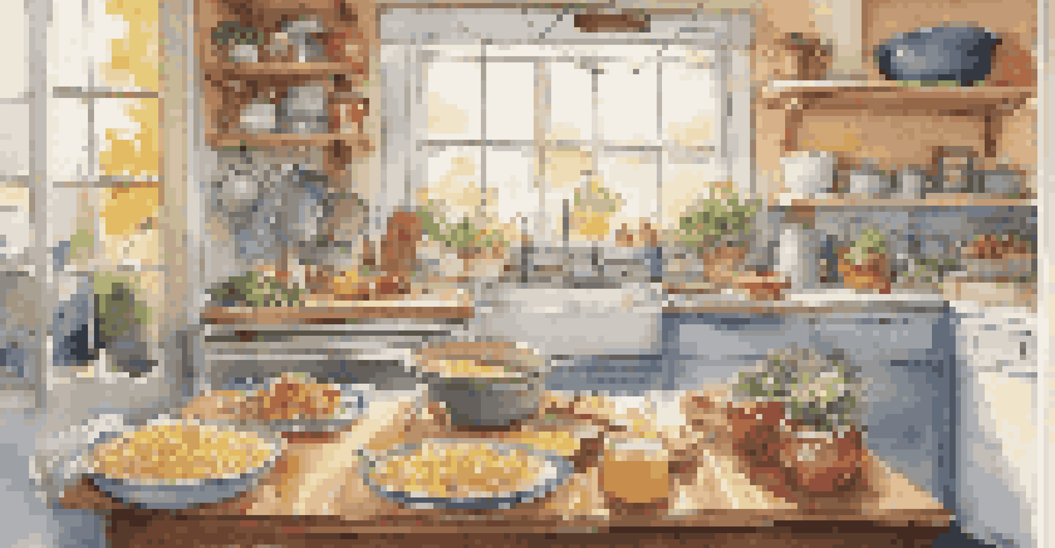 A person cooking in a cozy kitchen, preparing a pop culture-inspired meal with fresh ingredients and natural light.