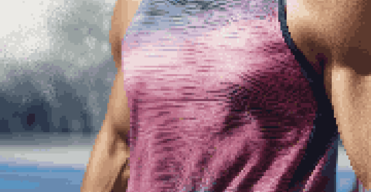 Close-up of high-performance athletic fabric on a stylish sports outfit in an outdoor training environment.