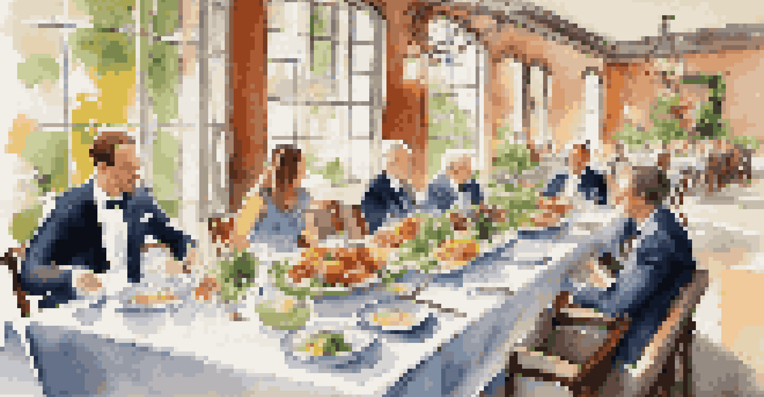 A dining table at a luxury hotel with farm-to-table dishes, vibrant colors of the food highlighted by soft lighting, and guests enjoying their meals mindfully.
