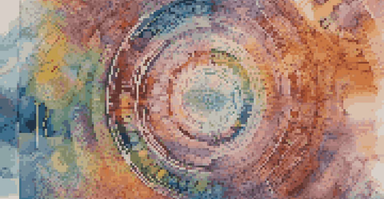 A close-up of a vibrant digital artwork reacting to viewer's biometric data, displaying intricate patterns and colors.