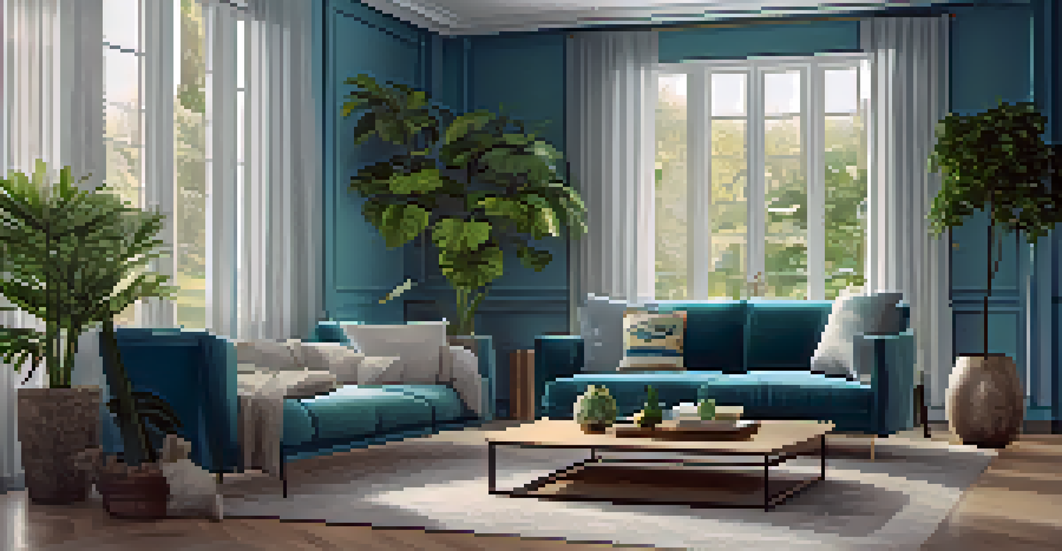 A luxury wellness coaching session in a modern home, highlighting a coach and client engaged in conversation on a comfortable sofa.