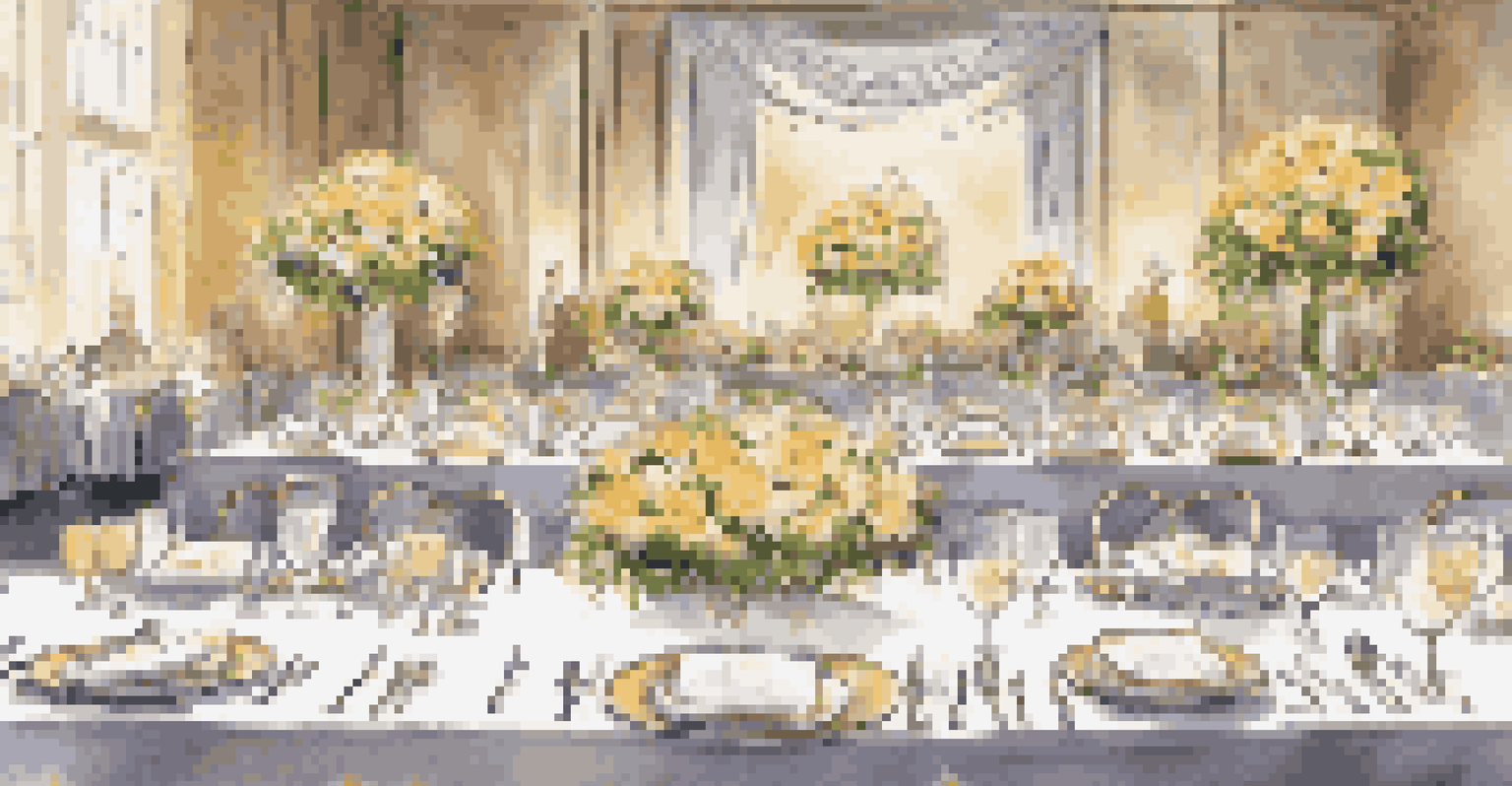 A luxurious table setup at a charity event, showcasing donation options and volunteer acknowledgment materials.