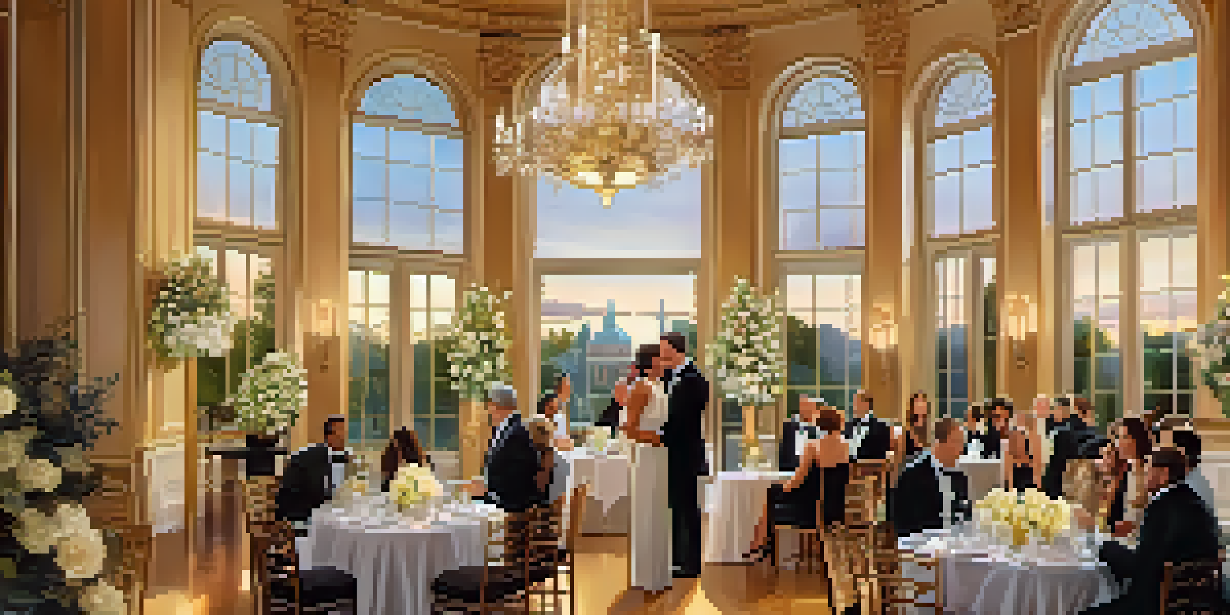 A luxurious charity event inside a historical mansion, featuring elegant decor and guests in formal attire.