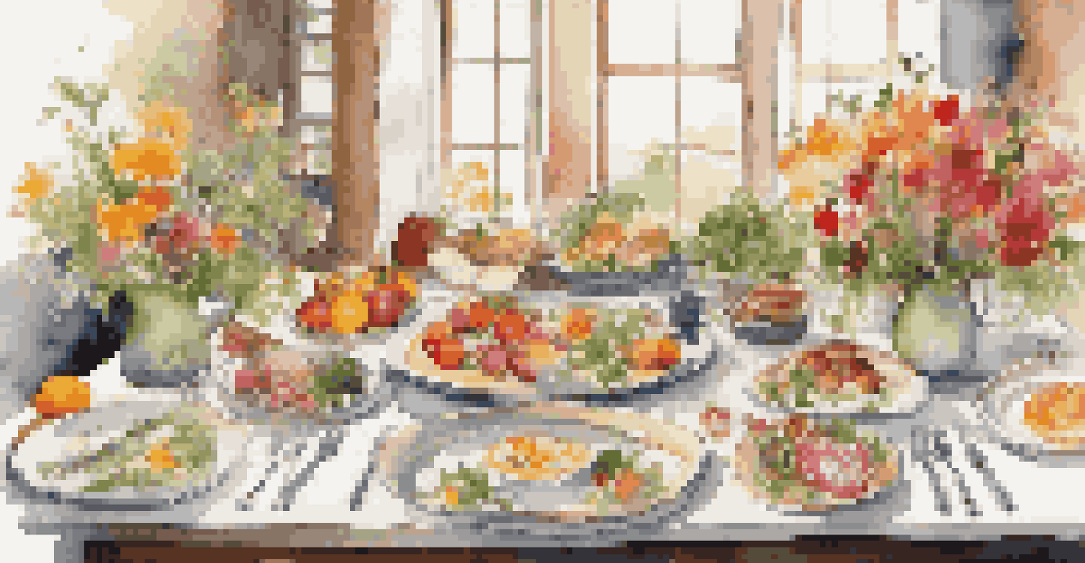 A picturesque table set for a farm-to-table dinner, showcasing vibrant seasonal dishes and fresh flowers.