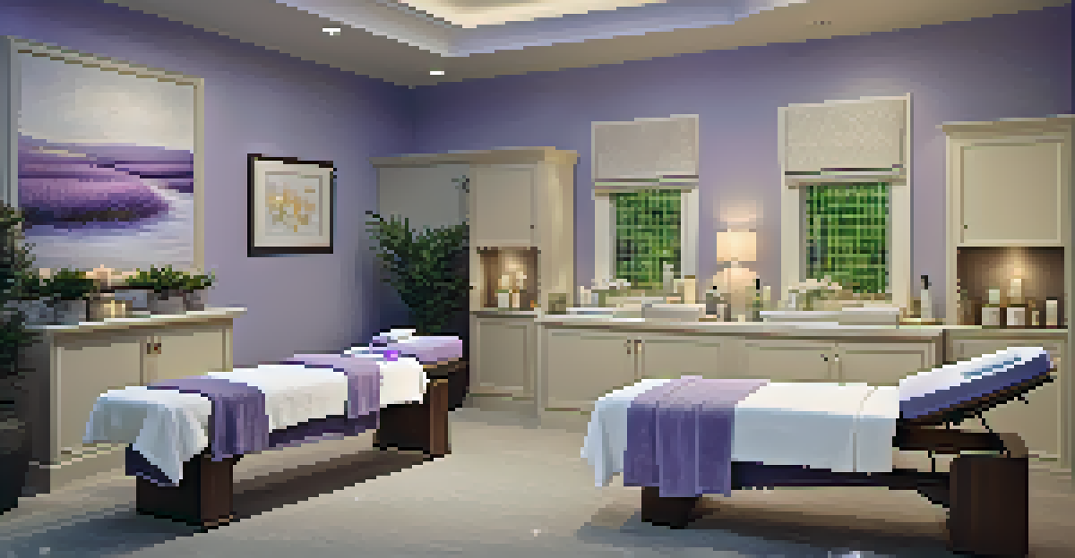 A family spa treatment room with a mother and child receiving side-by-side massages in a calming atmosphere.
