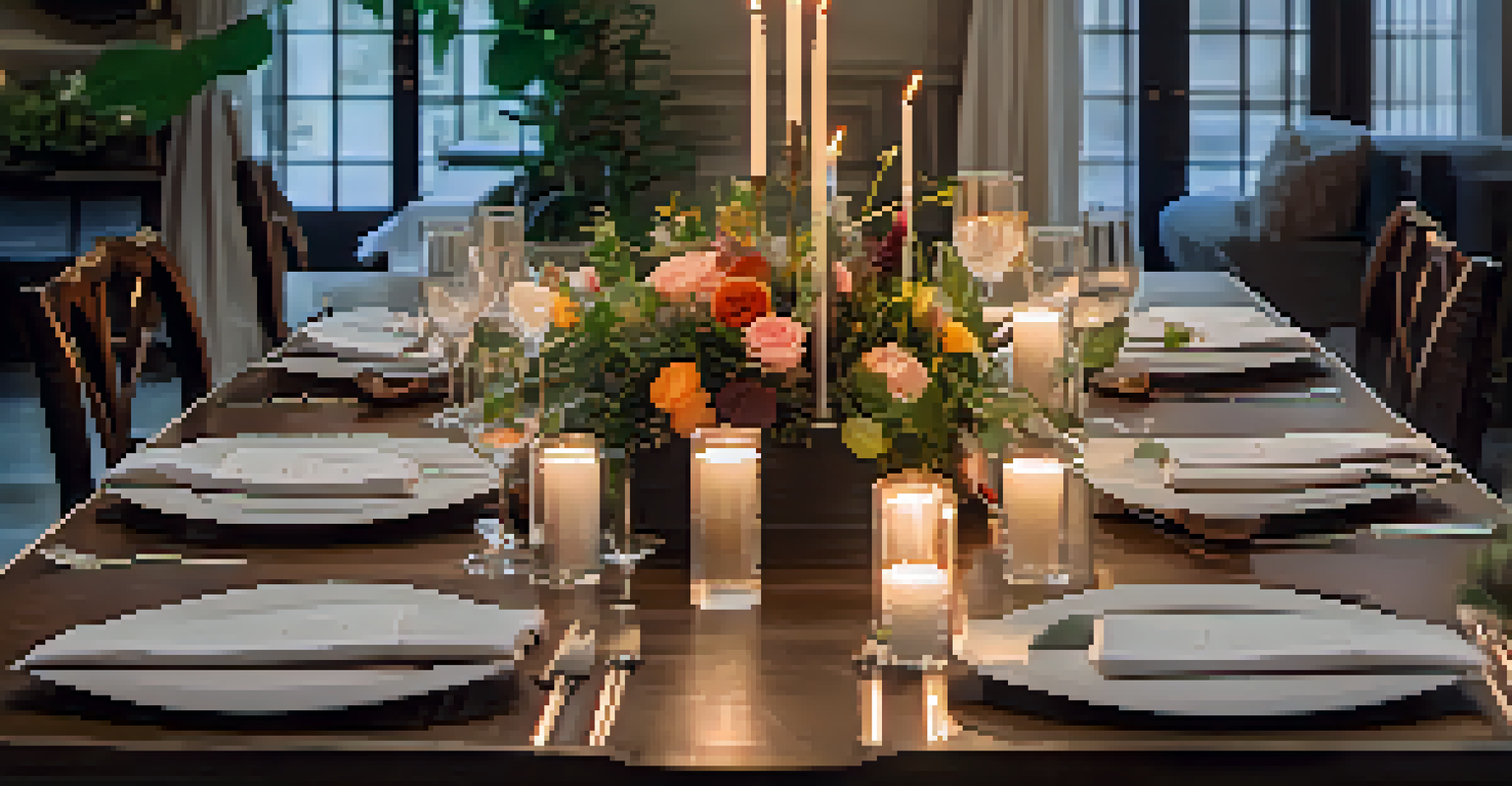 A beautifully plated gourmet meal at a luxury mindfulness retreat, with natural decor and candlelight.