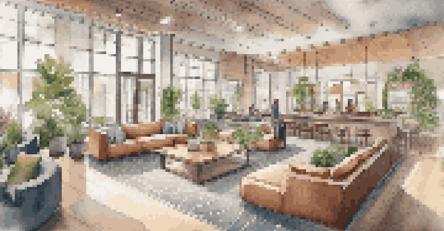 A vibrant community space in a luxury gym with a lounge area and café, where members are socializing and enjoying healthy drinks.