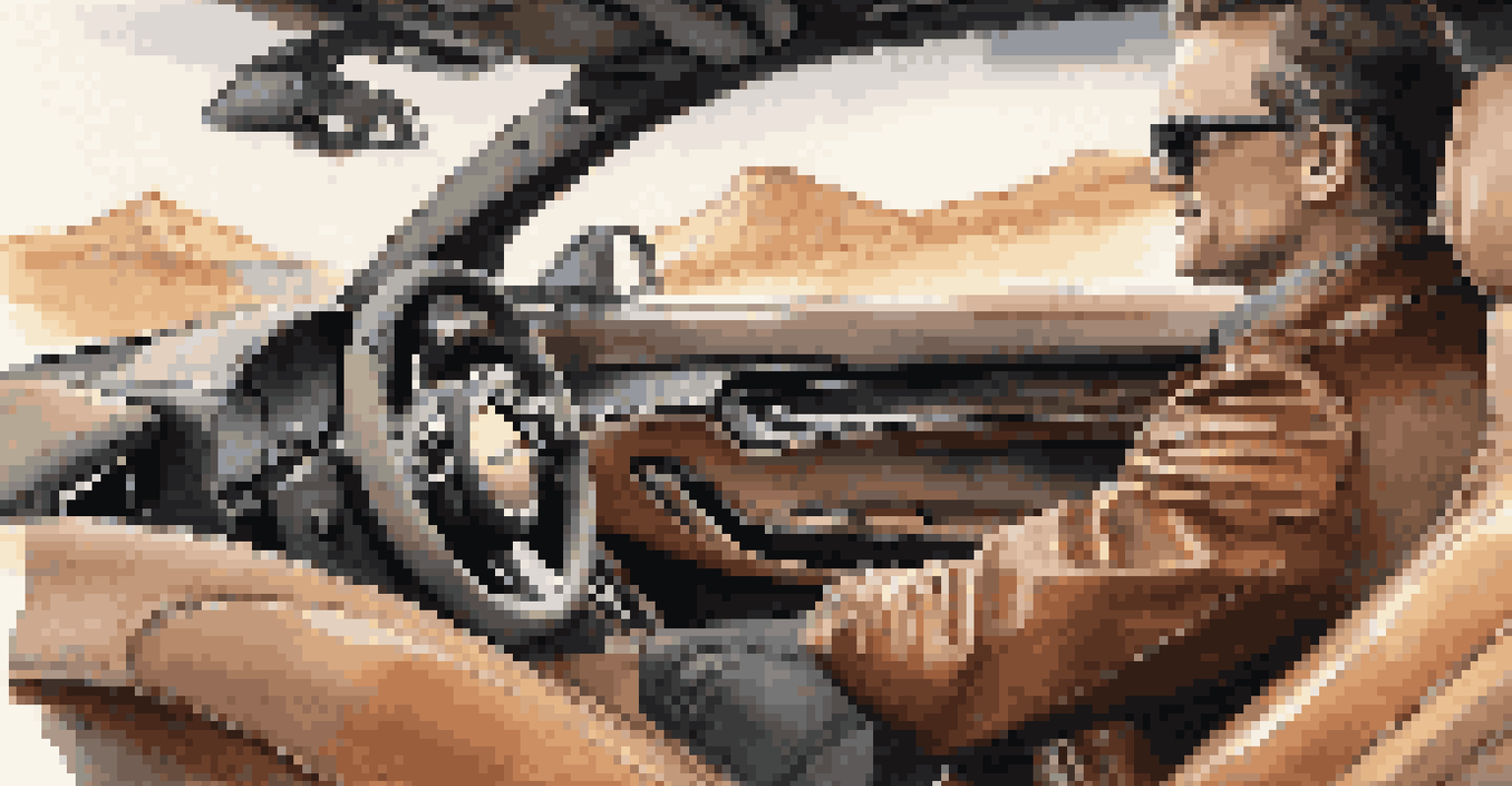 The interior of an Aston Martin showcasing luxury materials, with a mountain view outside the window.