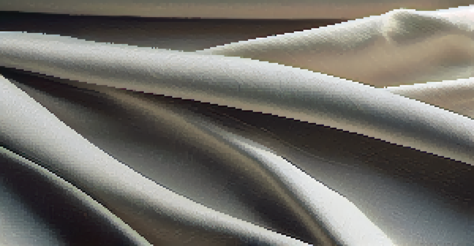 A close-up view of a luxurious sustainable fabric on a mannequin, showcasing its texture and quality in natural light.