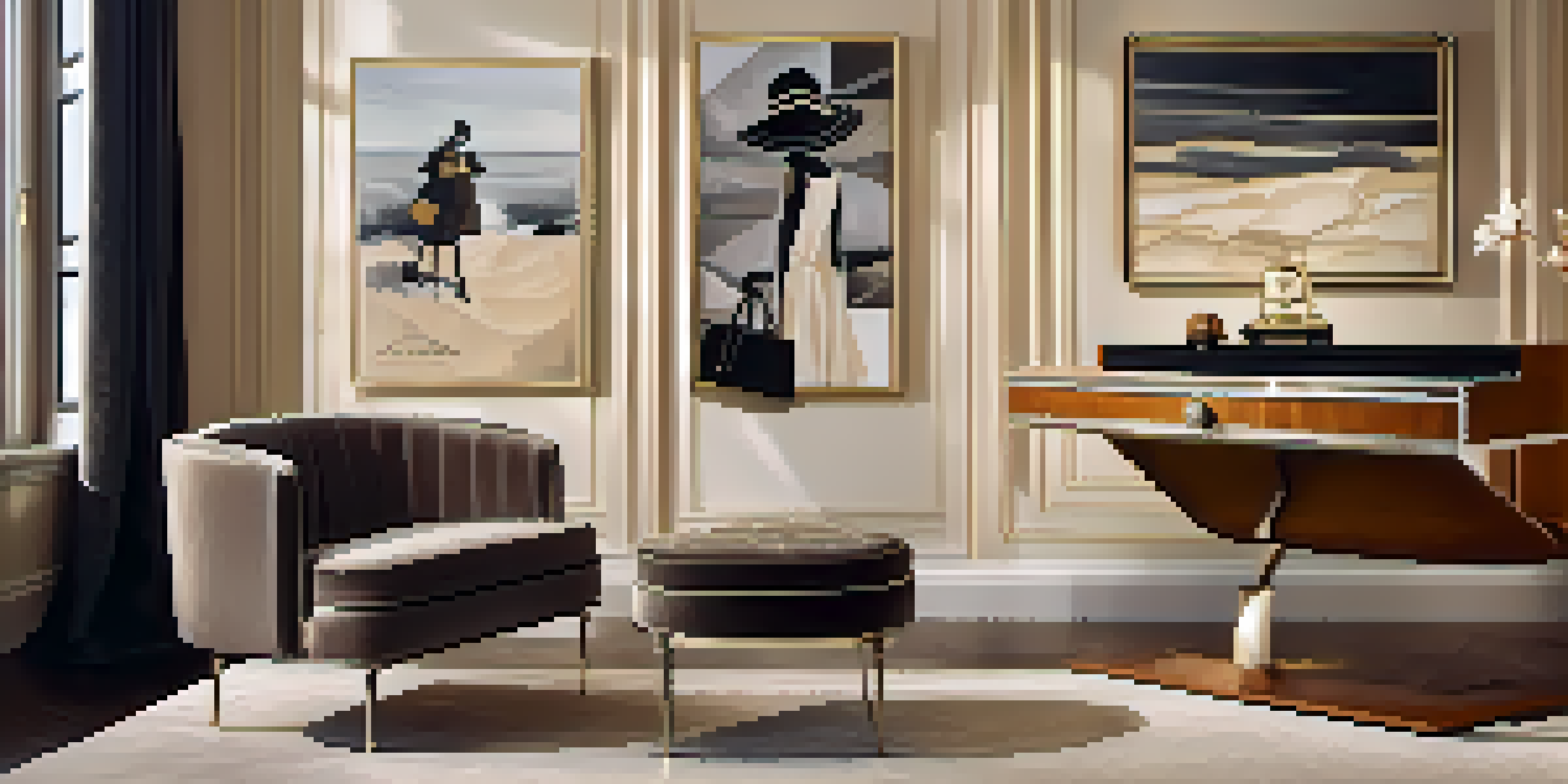 A display of a vintage Chanel handbag and an Eames chair, beautifully lit to highlight their details.