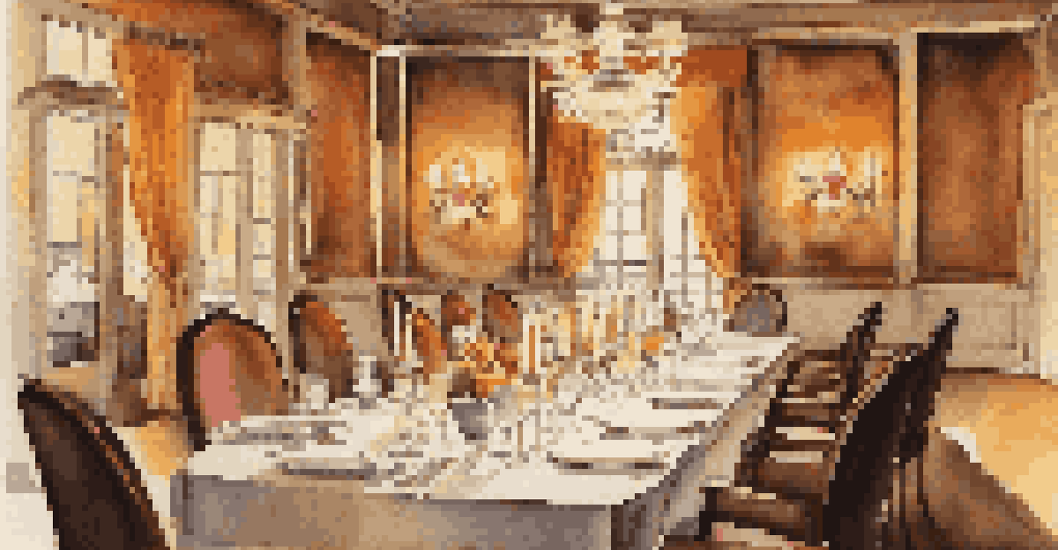 An intimate dining table in a fine restaurant with candlelight and elegant table settings.