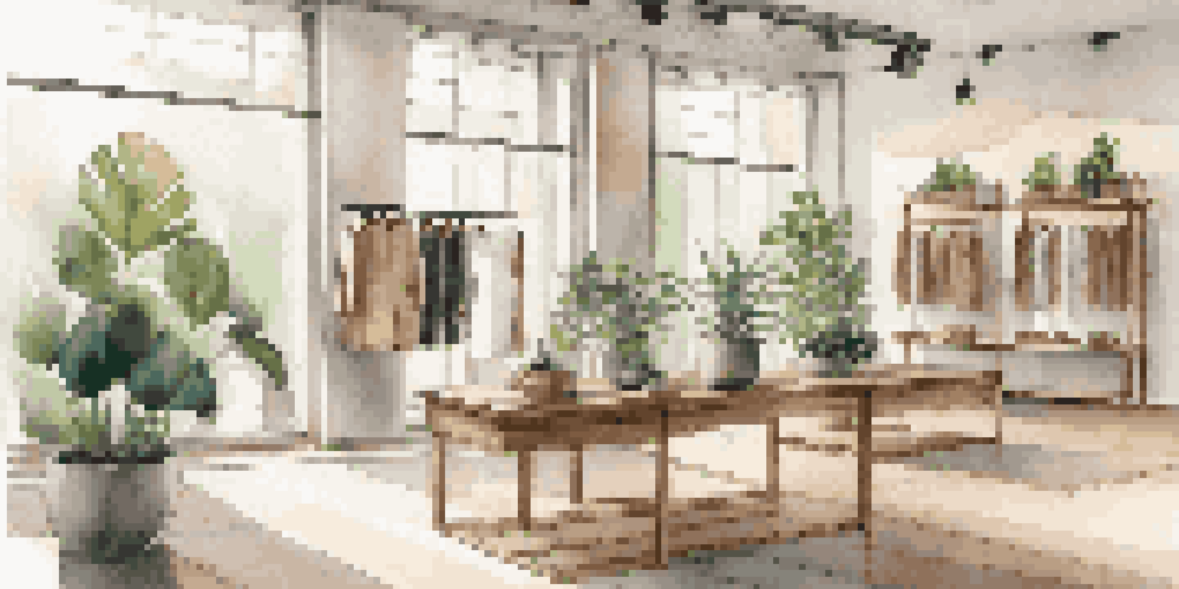 An elegant boutique interior filled with eco-friendly fashion items and natural light, highlighting sustainability.