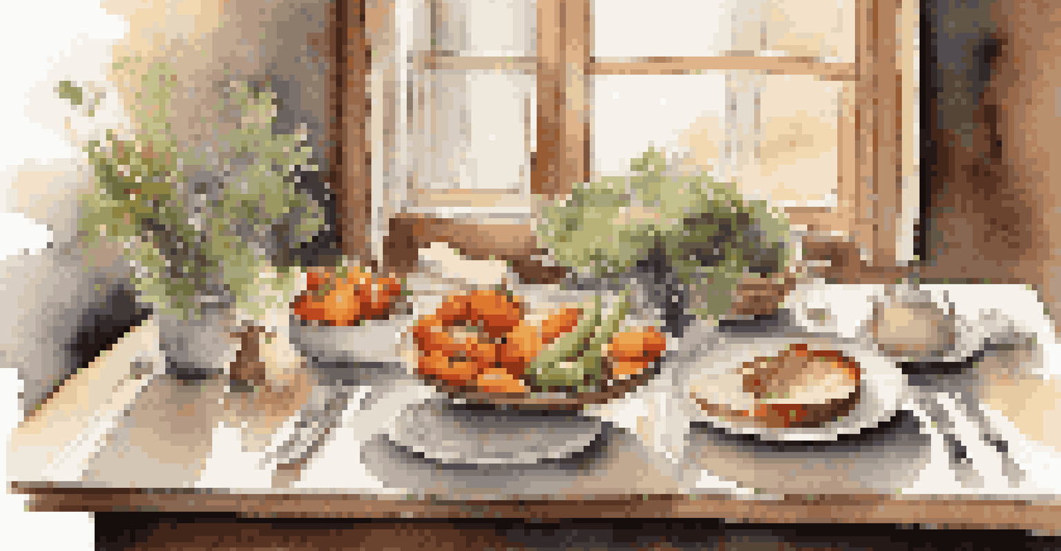 An elegant dining table set with organic ingredients and eco-friendly tableware.