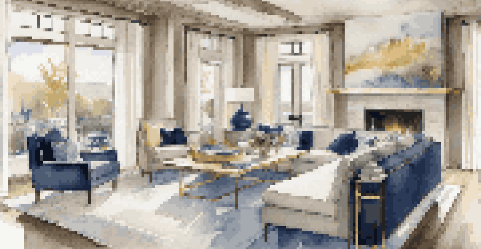 A stylish luxury vacation rental interior with modern furnishings and natural light.