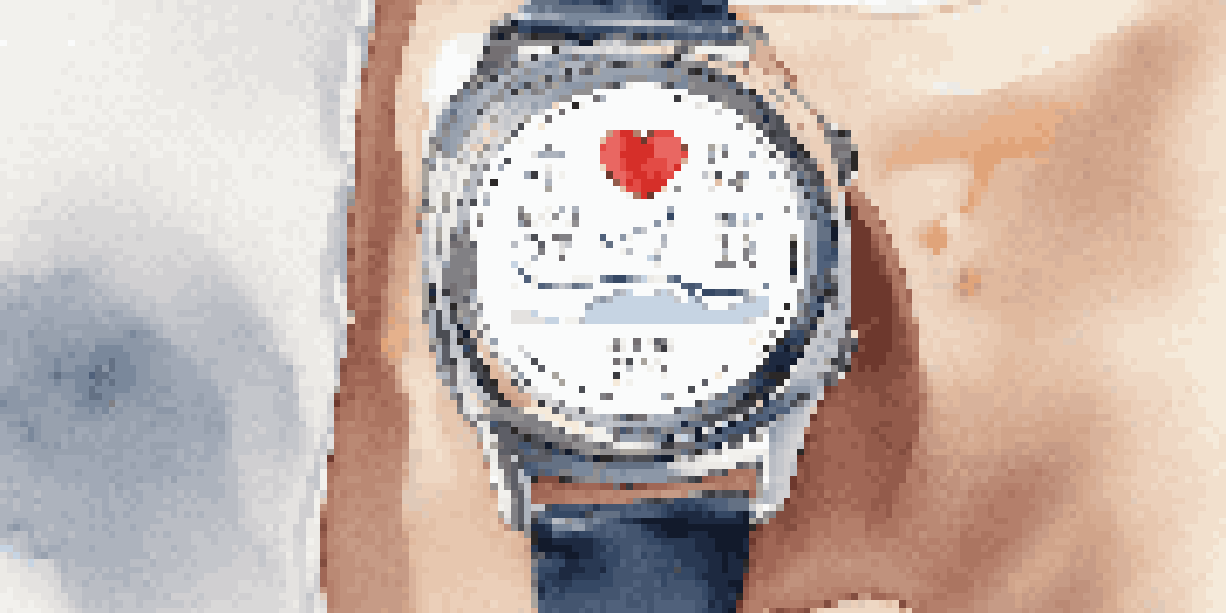 A luxurious smartwatch with health metrics displayed, resting on a marble surface with soft natural light.