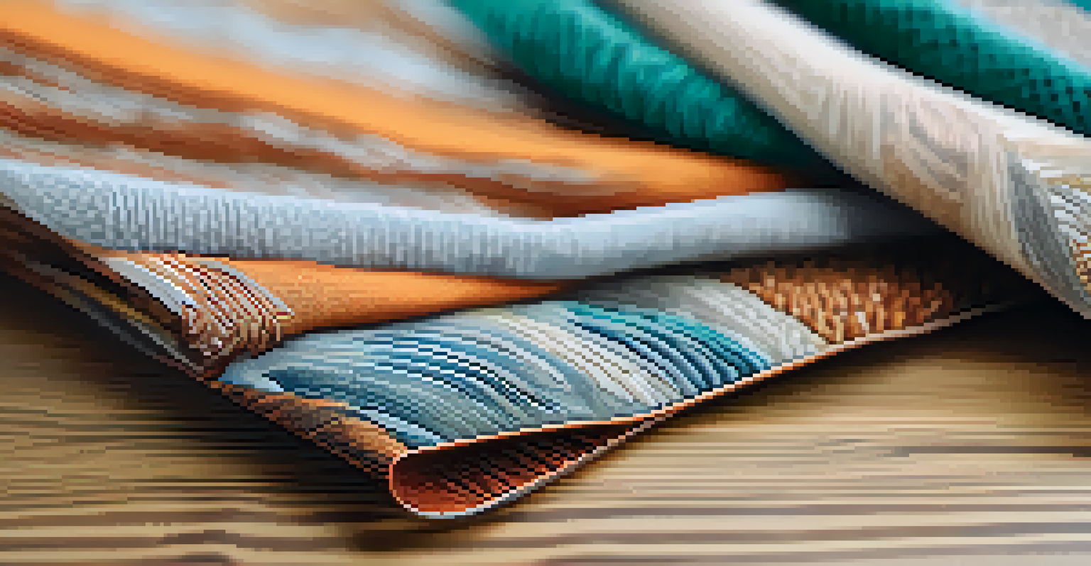 Close-up of innovative bio-fabricated textiles used in luxury fashion, showcasing intricate textures and patterns.