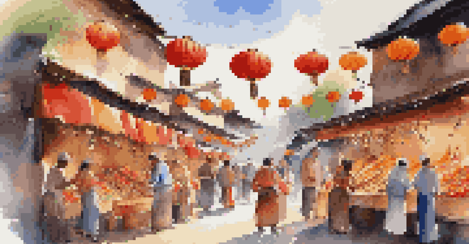 A local family celebrating at a cultural festival with traditional costumes and colorful decorations.